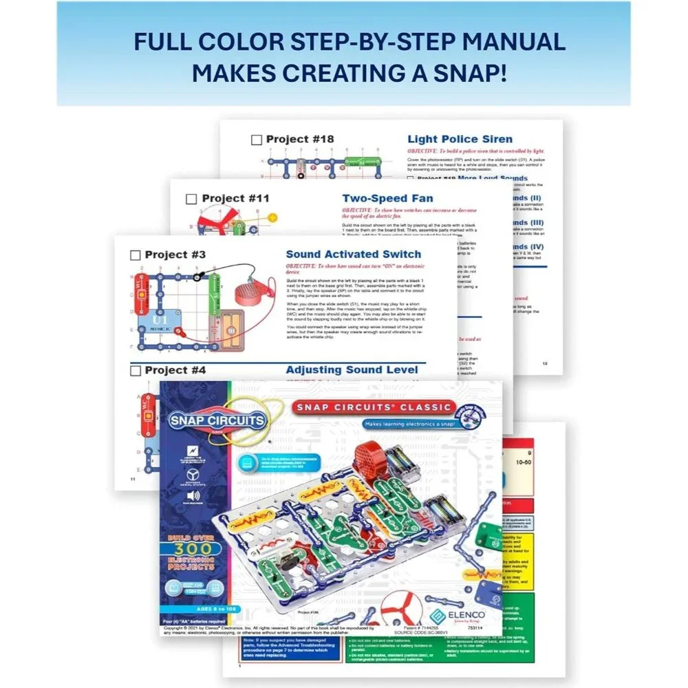 Classic SC-300 Electronics Exploration Kit | Over 300 Projects | Full Color Manu - Picture 6 of 10